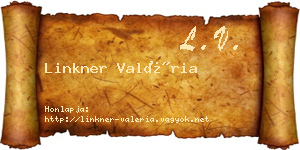 Linkner Valéria névjegykártya